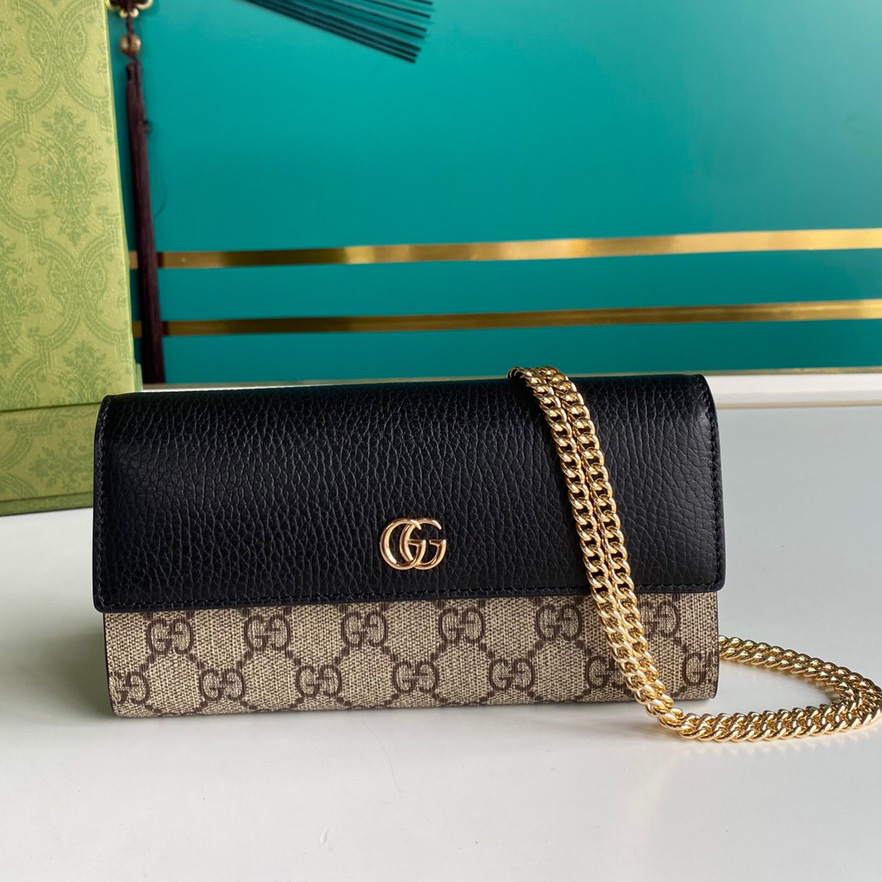 Gucci GG Marmont Chain Wallet(19-10-3.5CM)    - DopestKickz