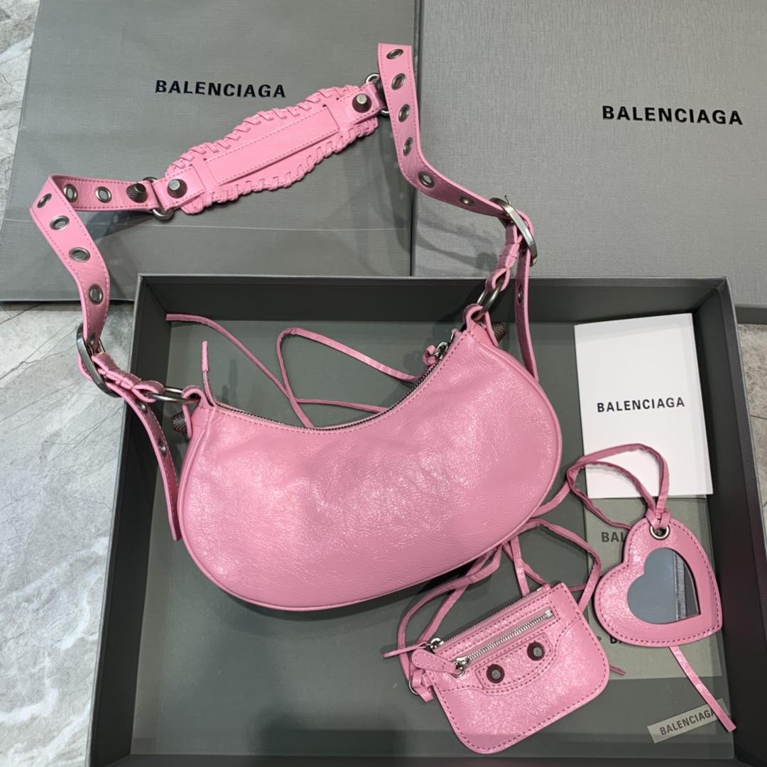 Balenciaga Women's Le Cagole XS Shoulder Bag In Pink(26-12-6cm) - DopestKickz