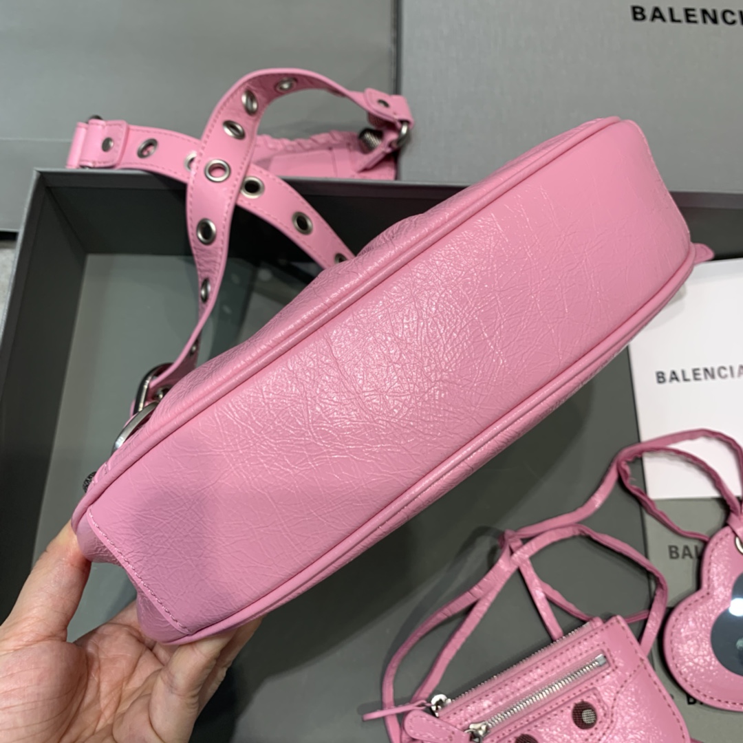 Balenciaga Women's Le Cagole XS Shoulder Bag In Pink(26-12-6cm) - DopestKickz
