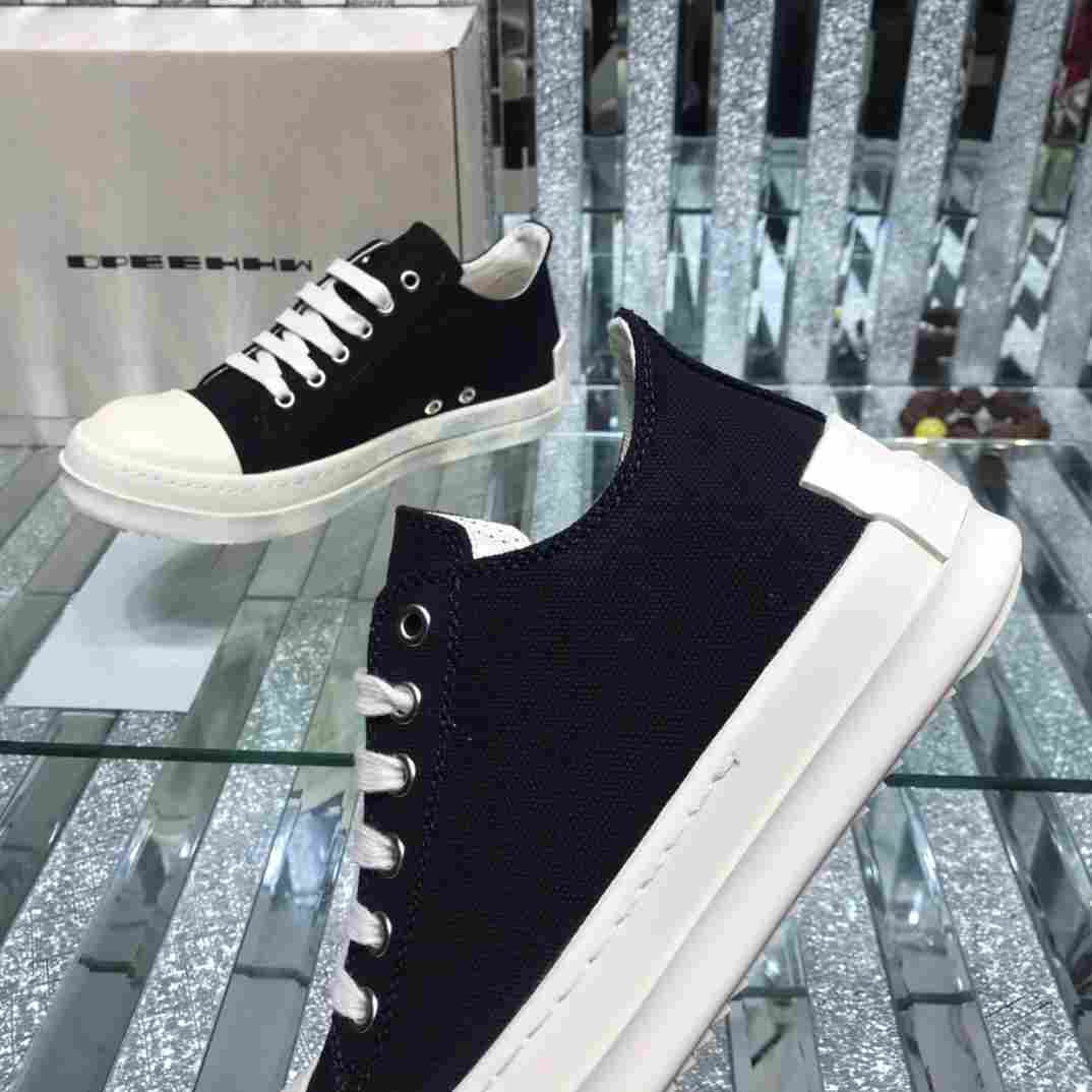 Rick Owens Low-Top Canvas Sneakers - DopestKickz