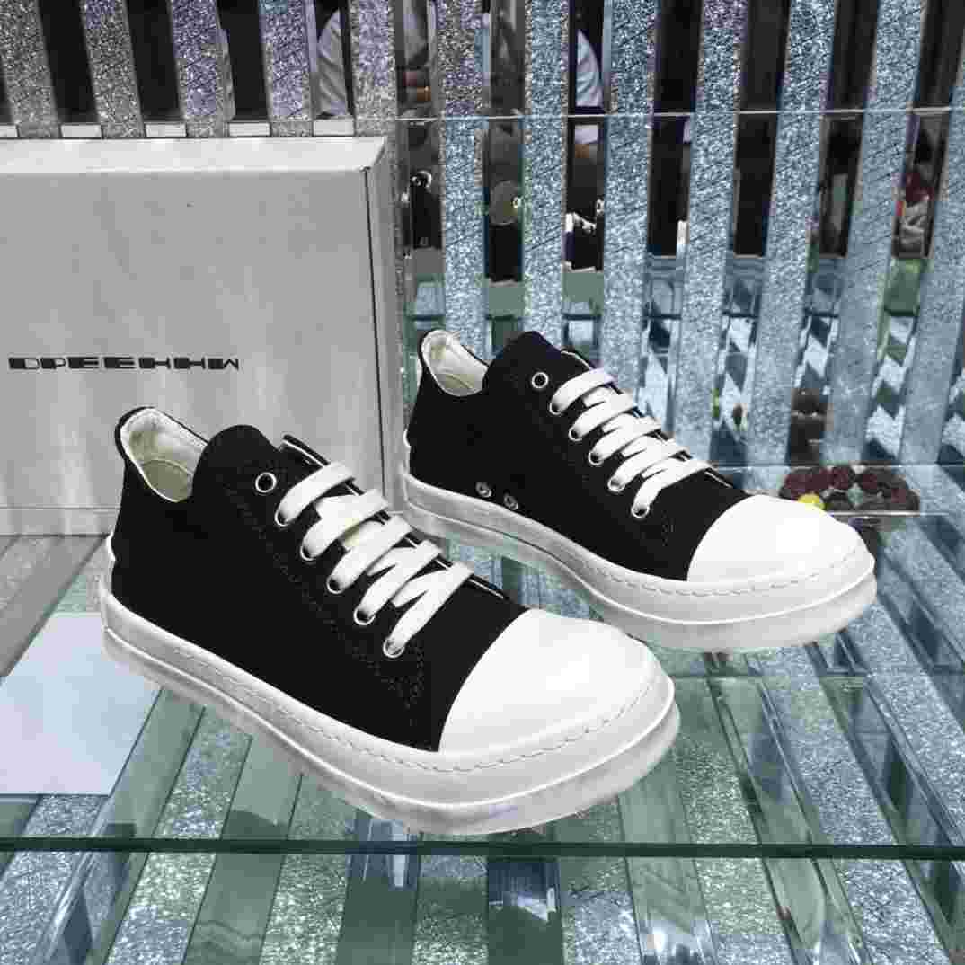 Rick Owens Low-Top Canvas Sneakers - DopestKickz
