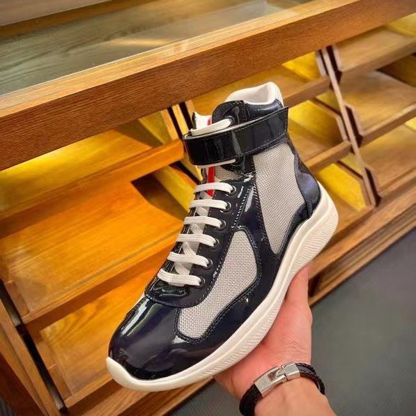 Prada America's Cup High 'Red Silver'Sneakers(upon uk size) - DopestKickz