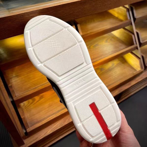 Prada America's Cup High 'Red Silver'Sneakers(upon uk size) - DopestKickz