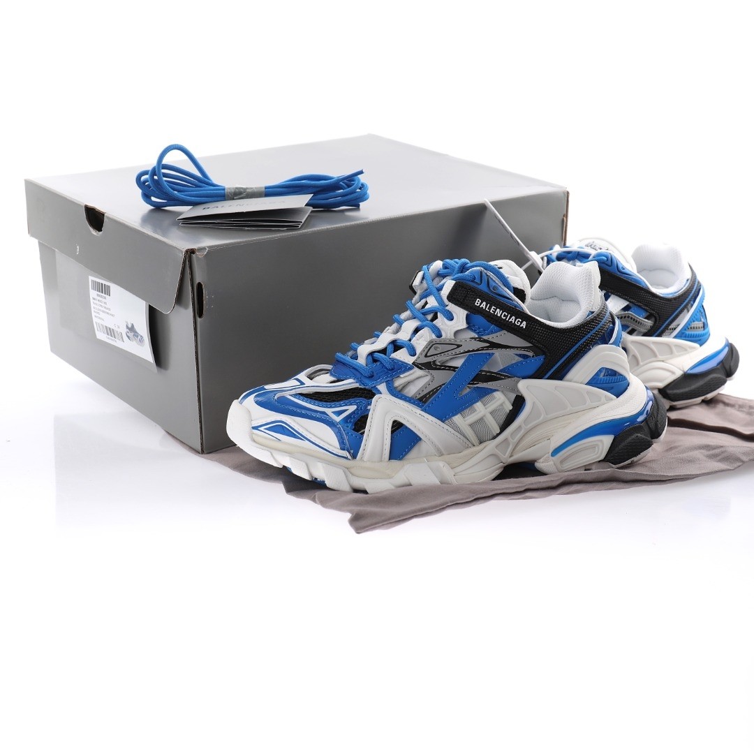 Balenciaga Track 2.0 Blue White Sneaker - DopestKickz