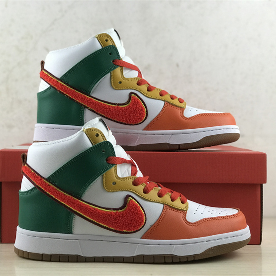 Nike Dunk High University “Chenille Swoosh” Sneakers     DR8805-100 - DopestKickz
