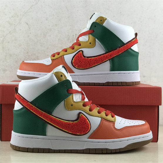 Nike Dunk High University “Chenille Swoosh” Sneakers     DR8805-100 - DopestKickz