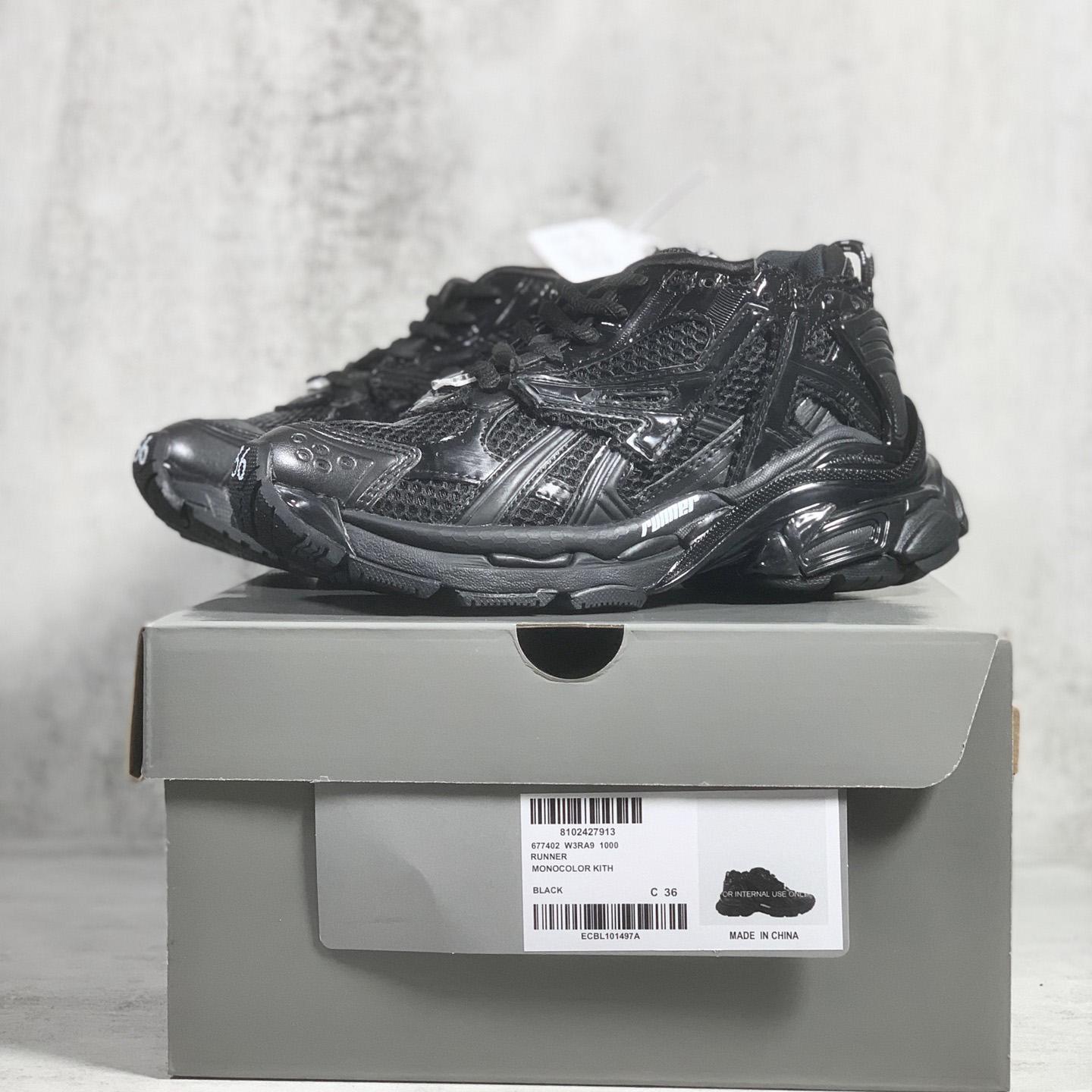 Balenciaga Runner Sneaker In Black - DopestKickz