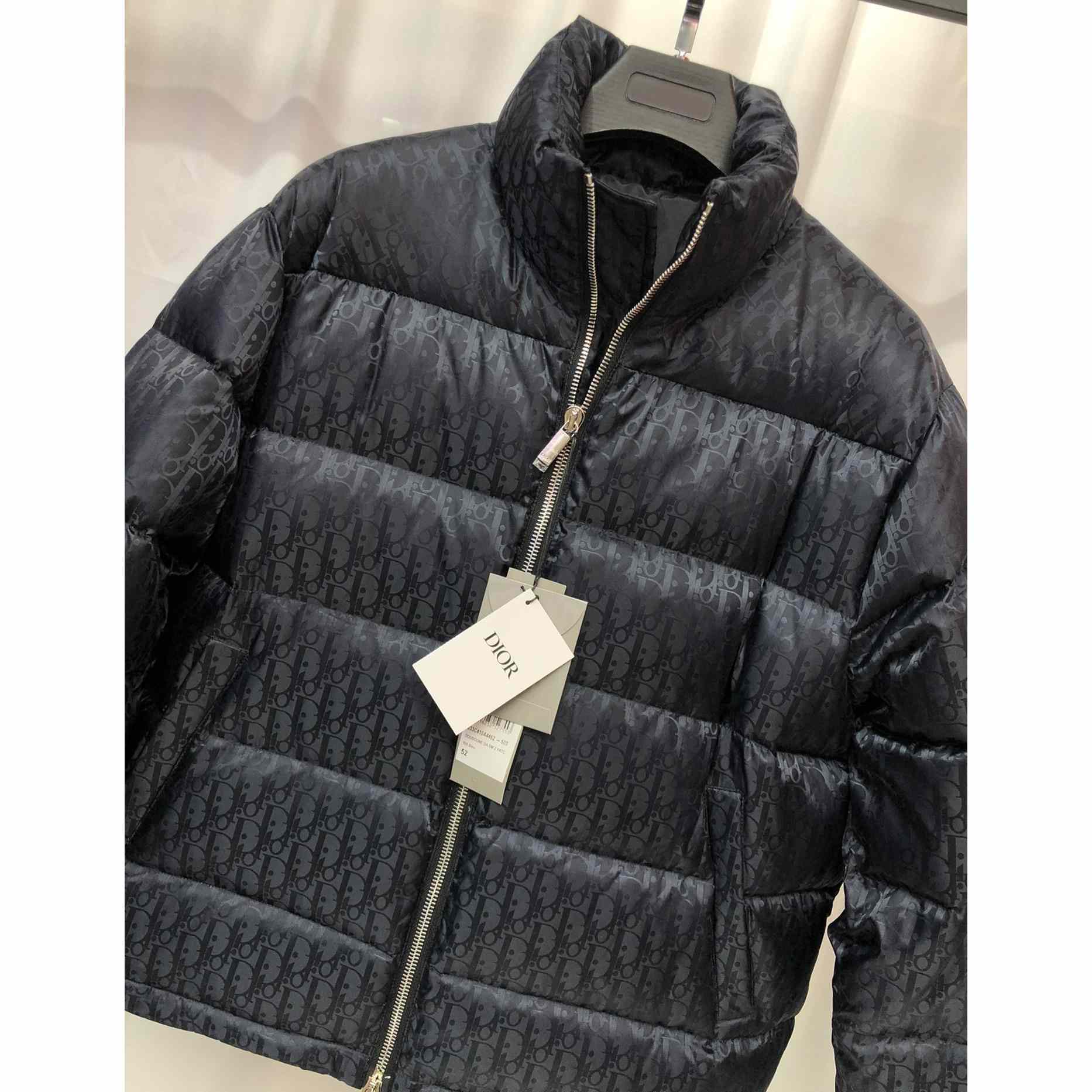 Dior Oblique Print Down Puffer Jacket - DopestKickz