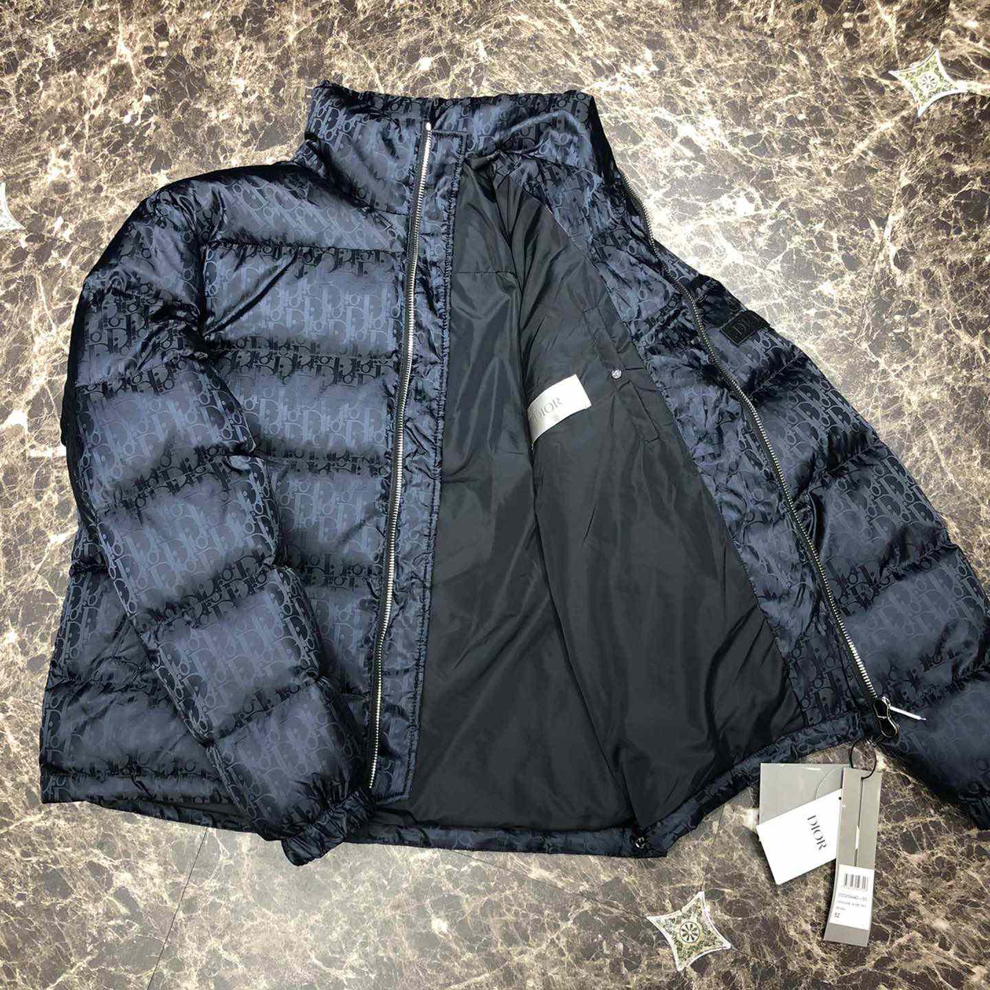 Dior Oblique Print Down Puffer Jacket - DopestKickz
