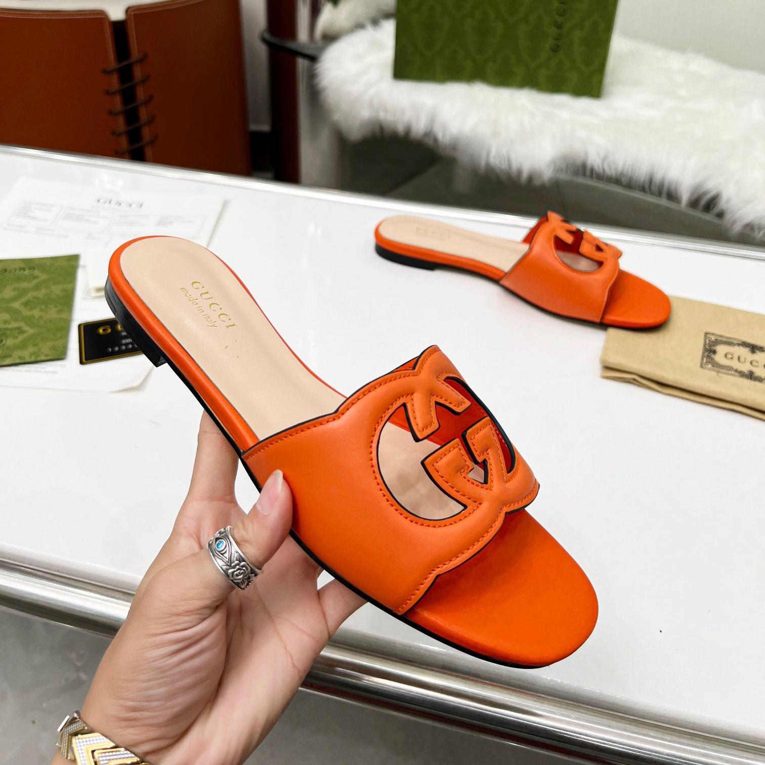 Gucci Women's Interlocking G Cut-Out Slide Sandal - DopestKickz