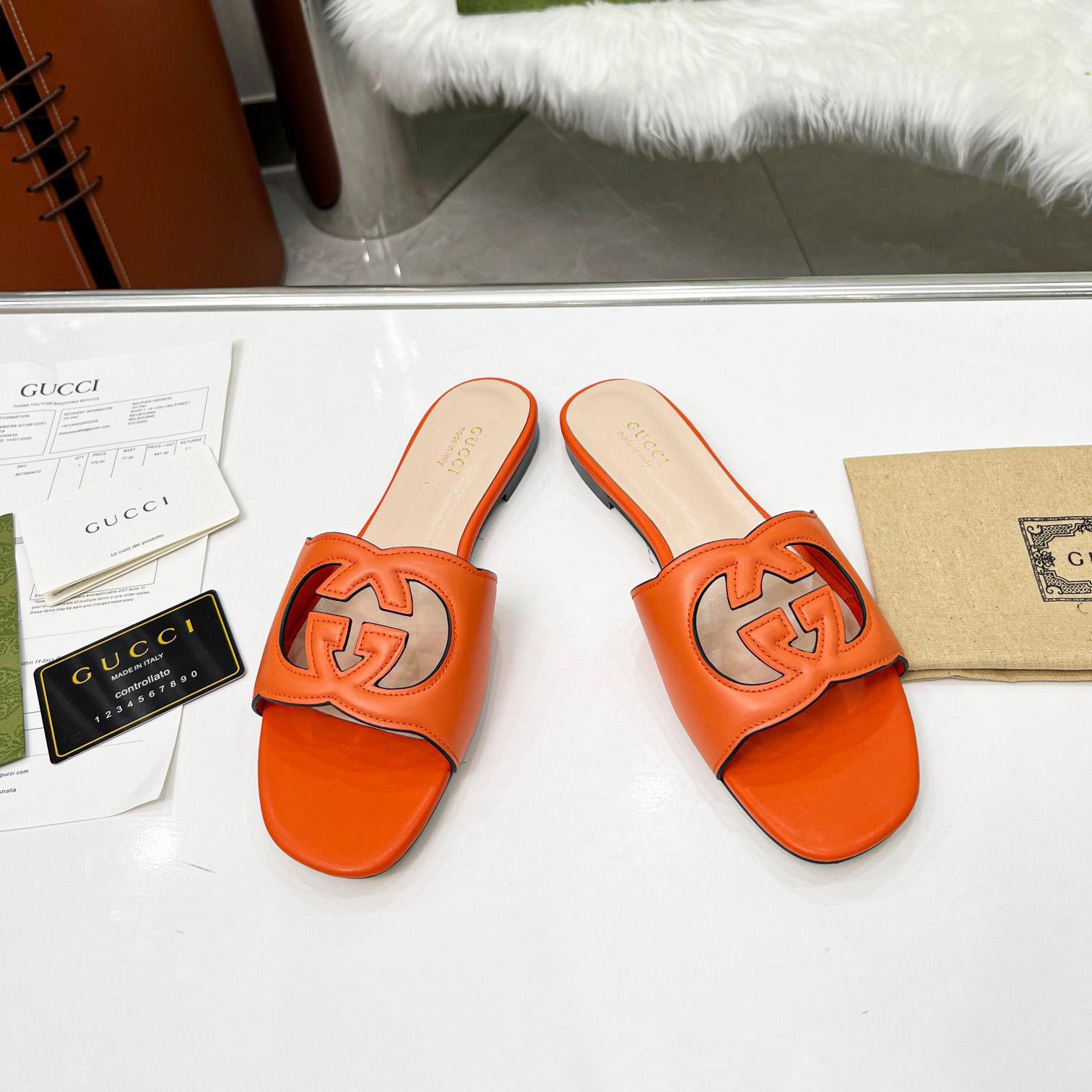 Gucci Women's Interlocking G Cut-Out Slide Sandal - DopestKickz