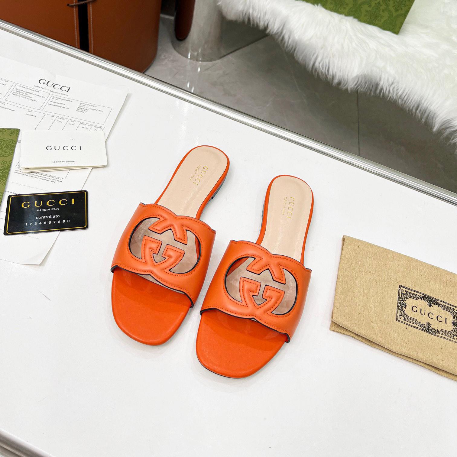 Gucci Women's Interlocking G Cut-Out Slide Sandal - DopestKickz