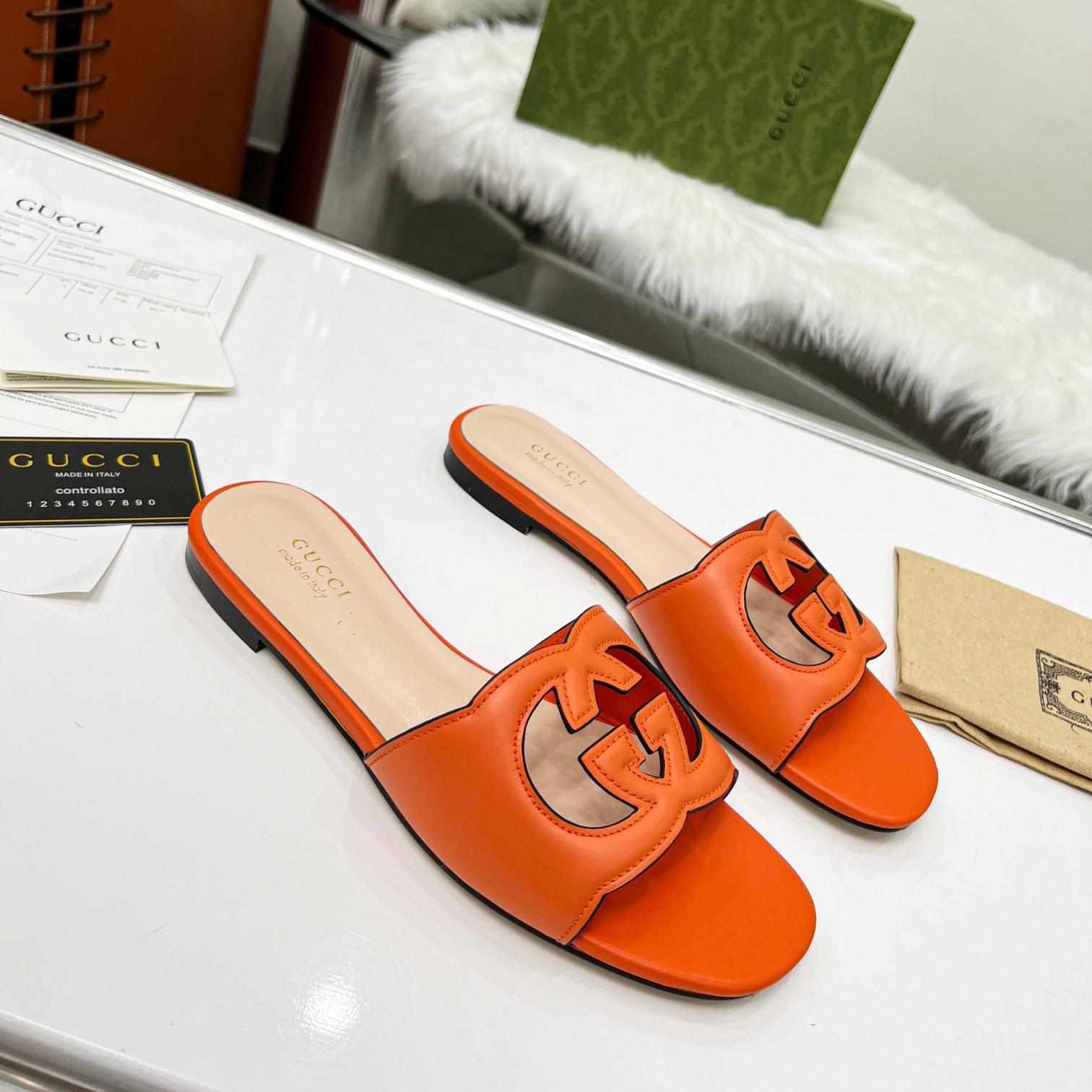 Gucci Women's Interlocking G Cut-Out Slide Sandal - DopestKickz