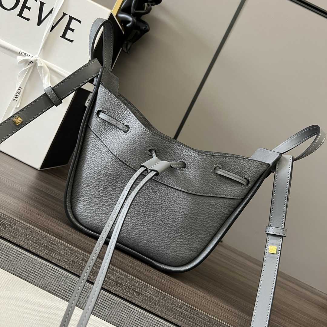 Loewe Mini Hammock drawstring in soft grained calfskin - DopestKickz