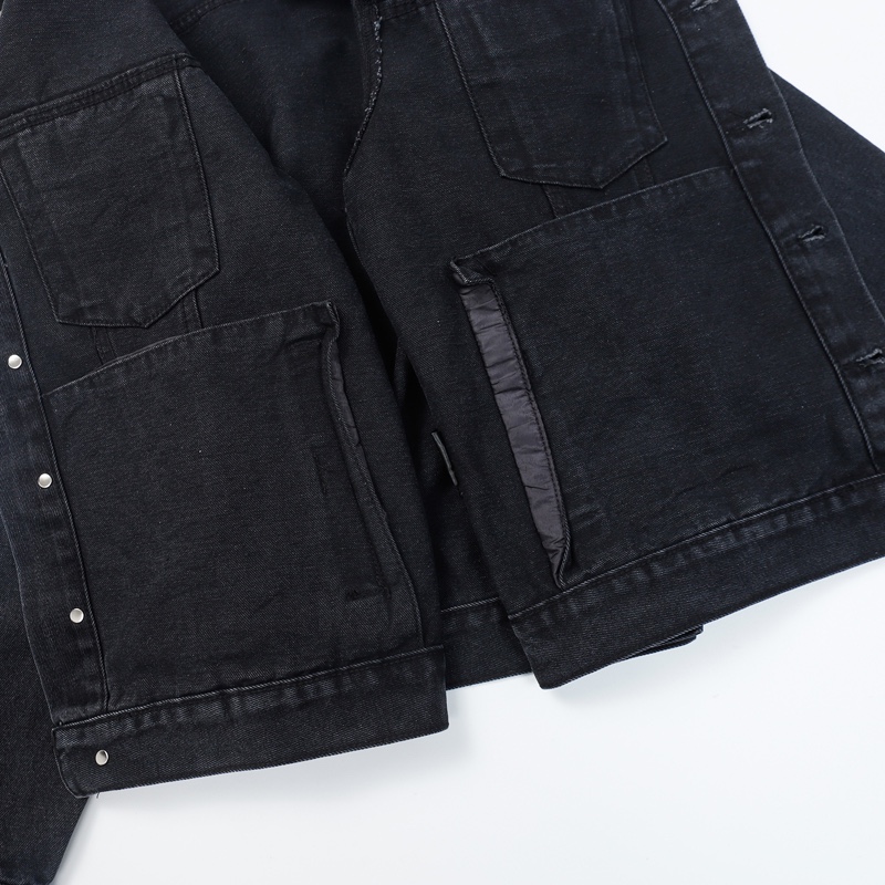 Balenciaga Hand Drawn BB Icon Oversized Jacket In Black - DopestKickz