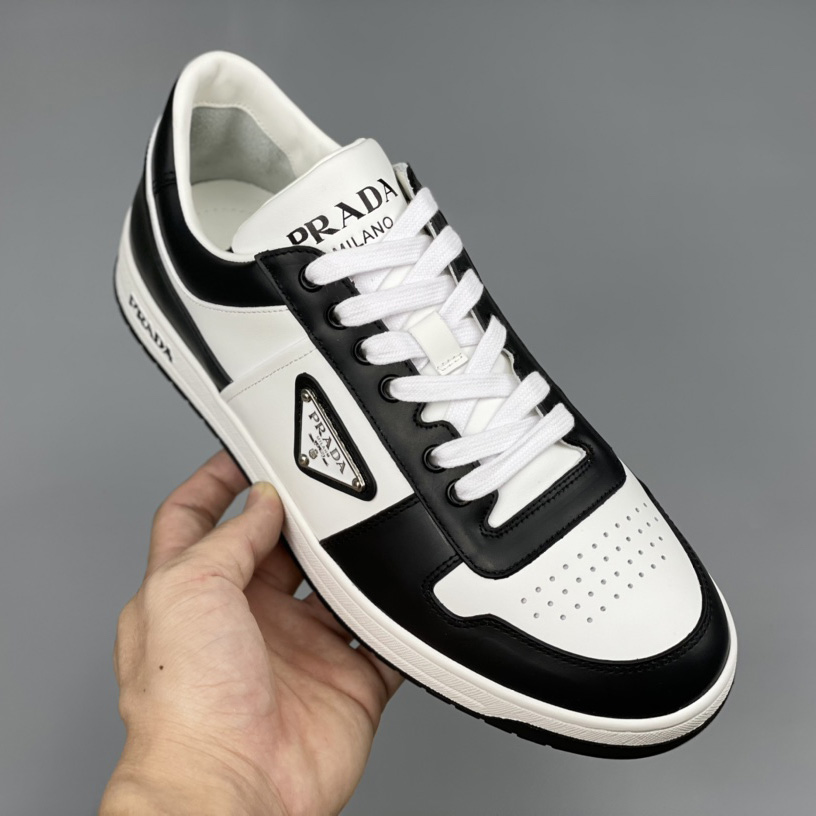 Prada Downtown Leather Sneakers - DopestKickz