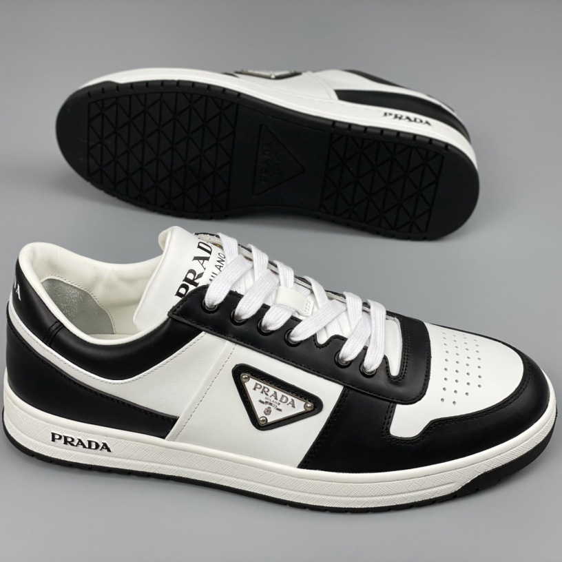 Prada Downtown Leather Sneakers - DopestKickz