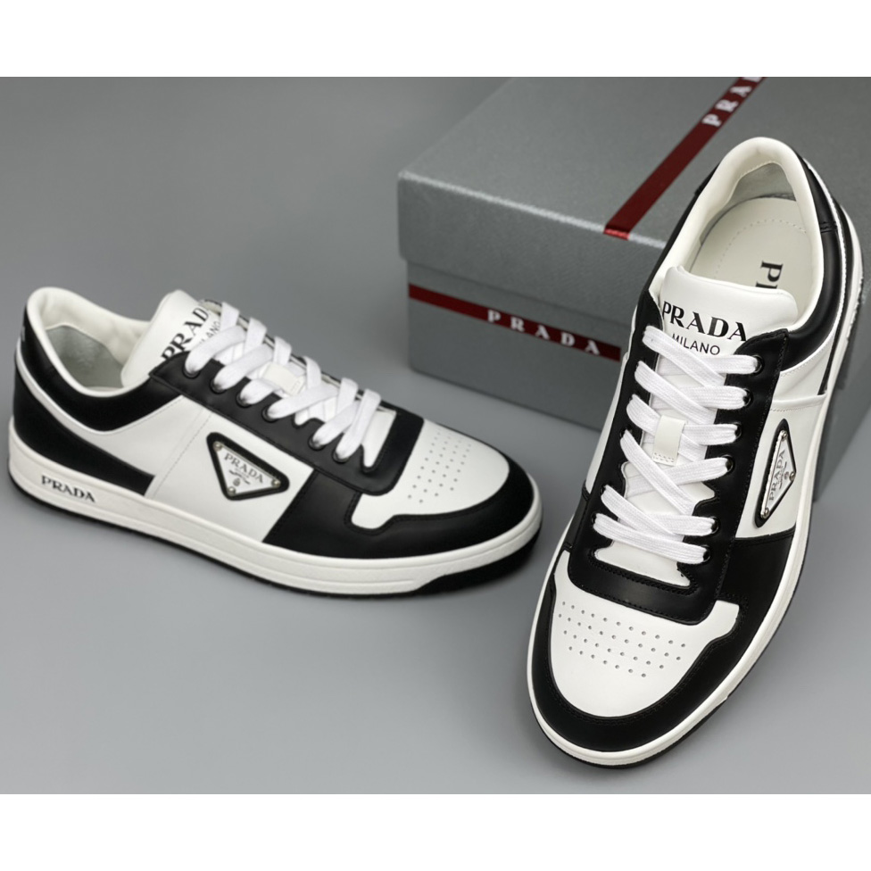 Prada Downtown Leather Sneakers - DopestKickz