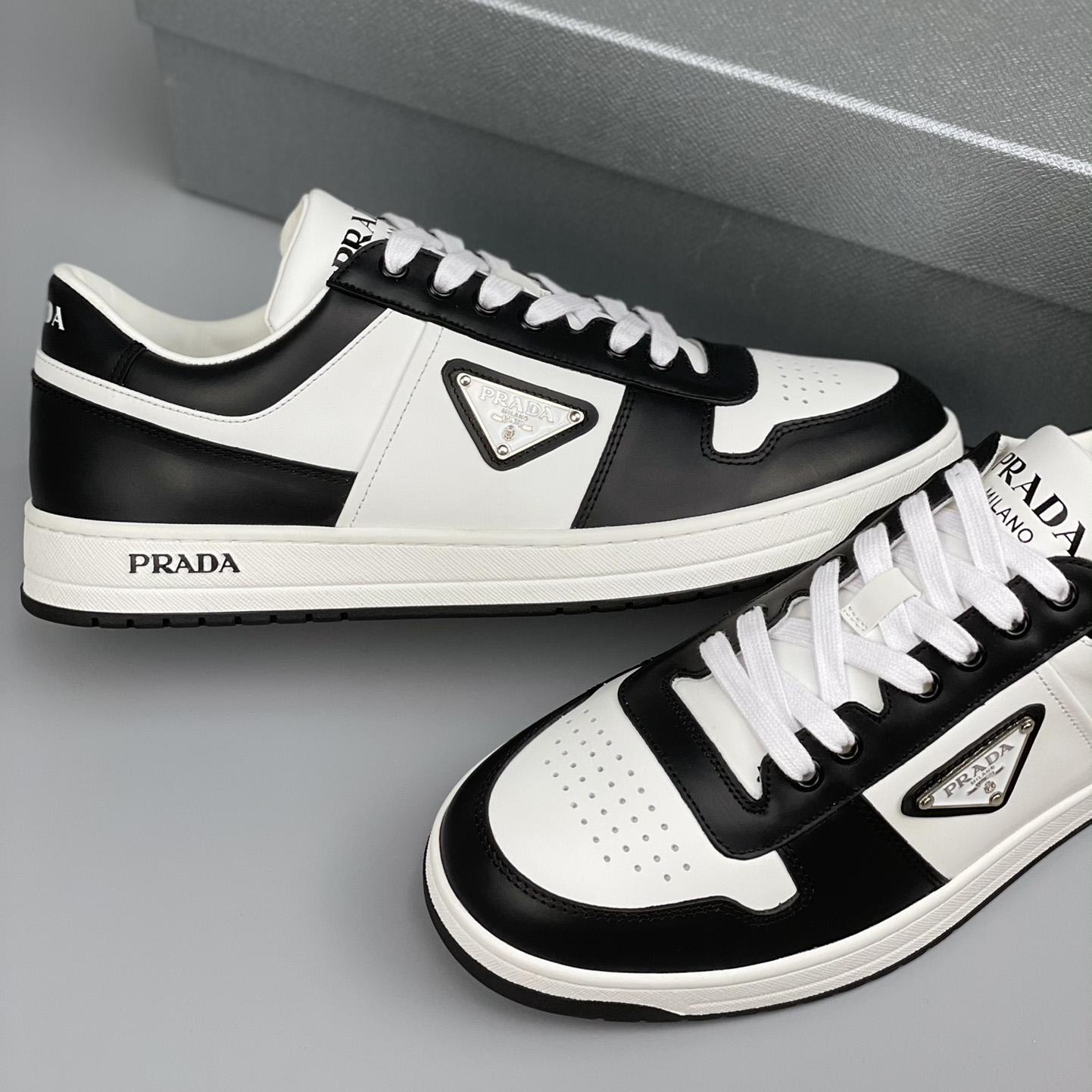 Prada Downtown Leather Sneakers - DopestKickz