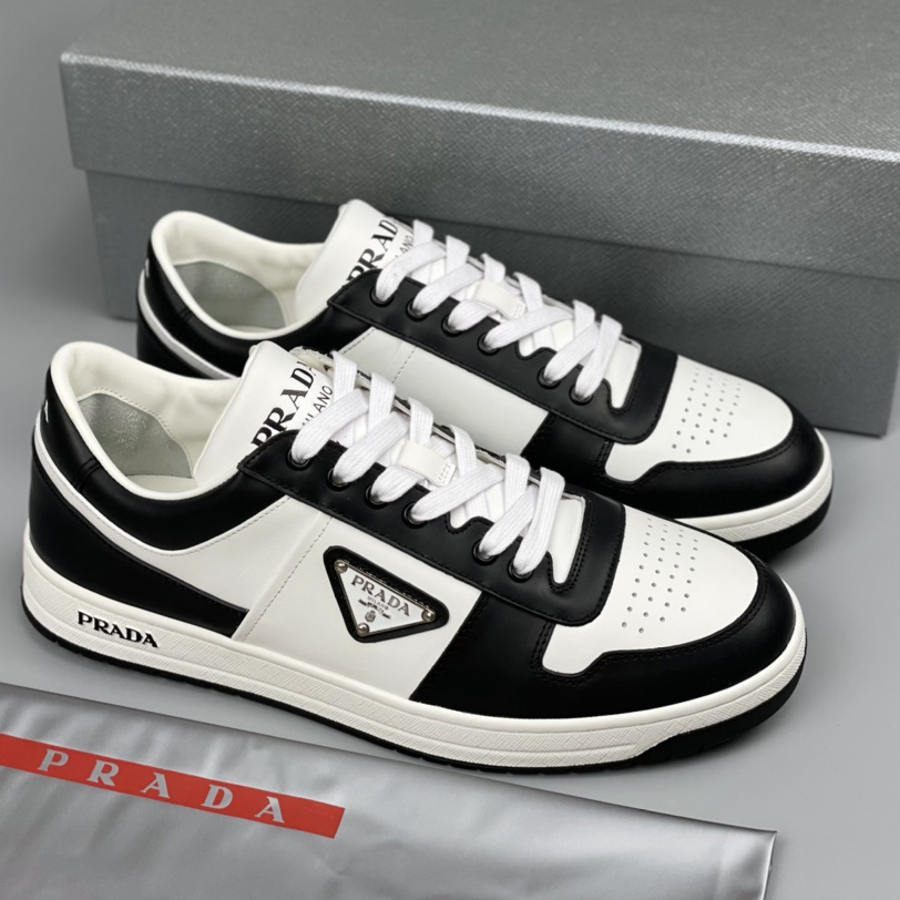 Prada Downtown Leather Sneakers - DopestKickz