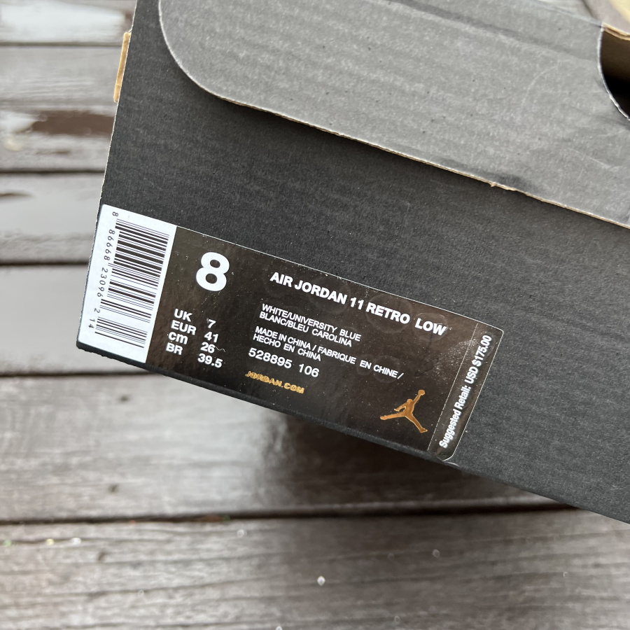 Air Jordan 11 Low UNC AJ11 Sneaker     528895-106 - DopestKickz