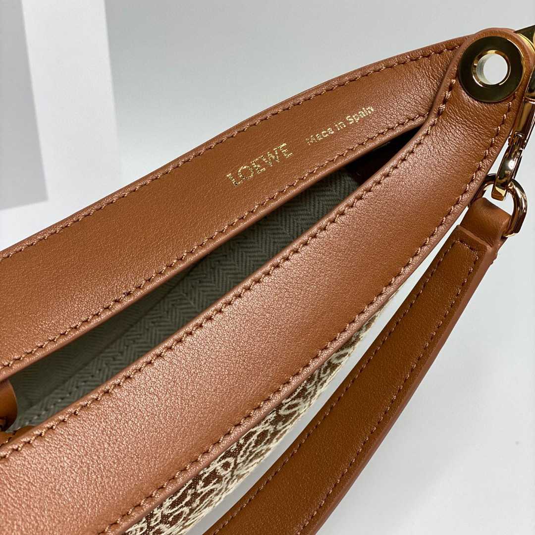 Loewe Small Loewe Luna Bag In Anagram Jacquard And Classic Calfskin(30-12-6cm) - DopestKickz