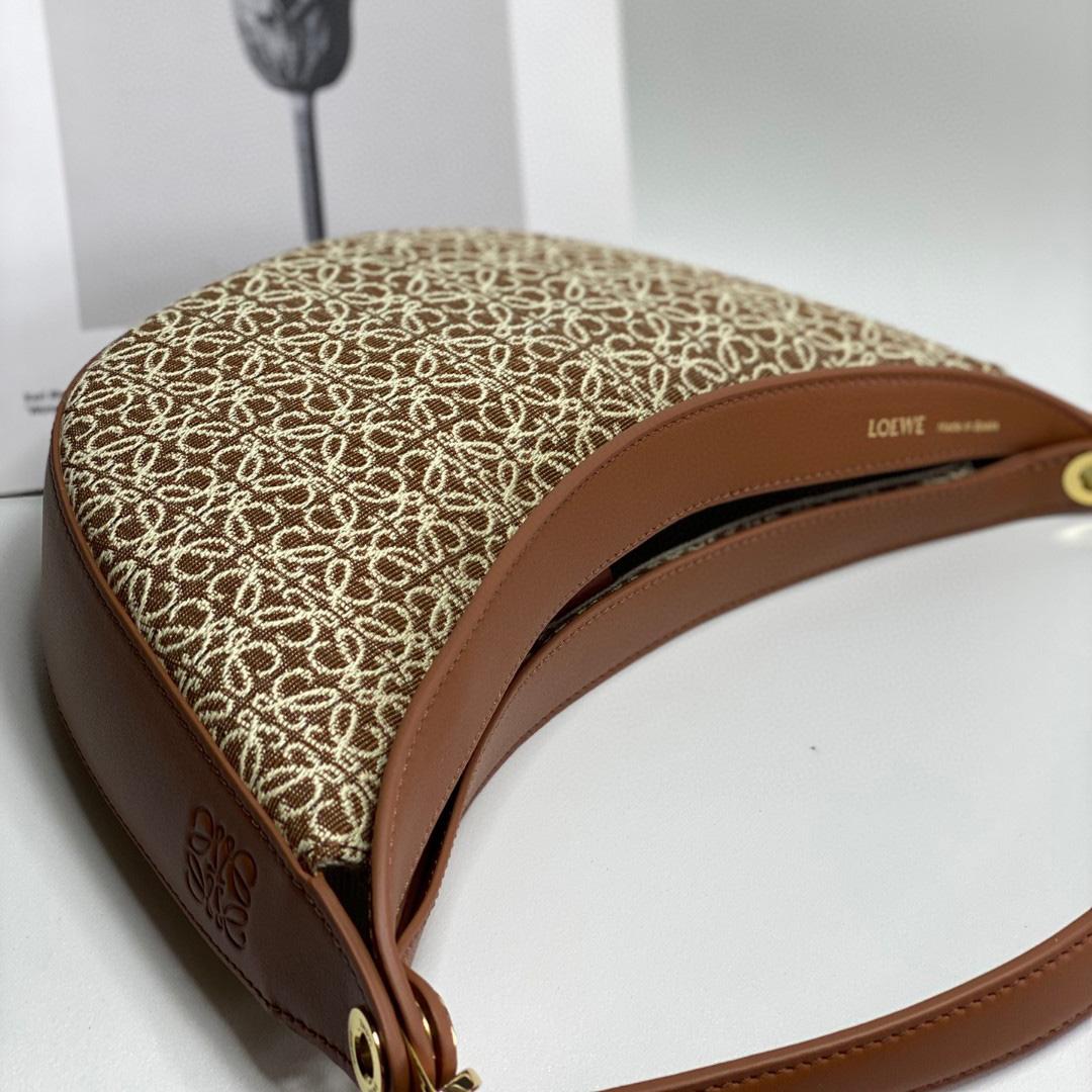 Loewe Small Loewe Luna Bag In Anagram Jacquard And Classic Calfskin(30-12-6cm) - DopestKickz