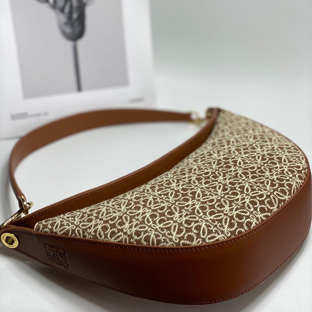 Loewe Small Loewe Luna Bag In Anagram Jacquard And Classic Calfskin(30-12-6cm) - DopestKickz