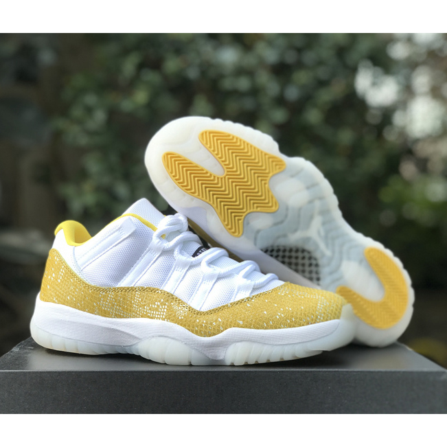 Air Jordan 11 Low “Yellow Snakeskin” Sneakers     Ah7860-107 - DopestKickz