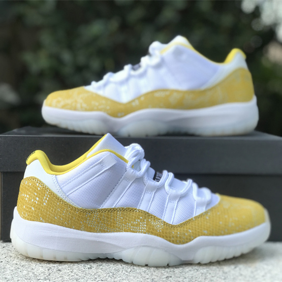 Air Jordan 11 Low “Yellow Snakeskin” Sneakers     Ah7860-107 - DopestKickz