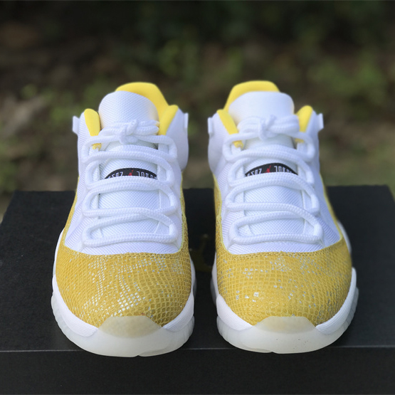 Air Jordan 11 Low “Yellow Snakeskin” Sneakers     Ah7860-107 - DopestKickz