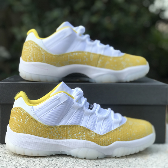 Air Jordan 11 Low “Yellow Snakeskin” Sneakers     Ah7860-107 - DopestKickz