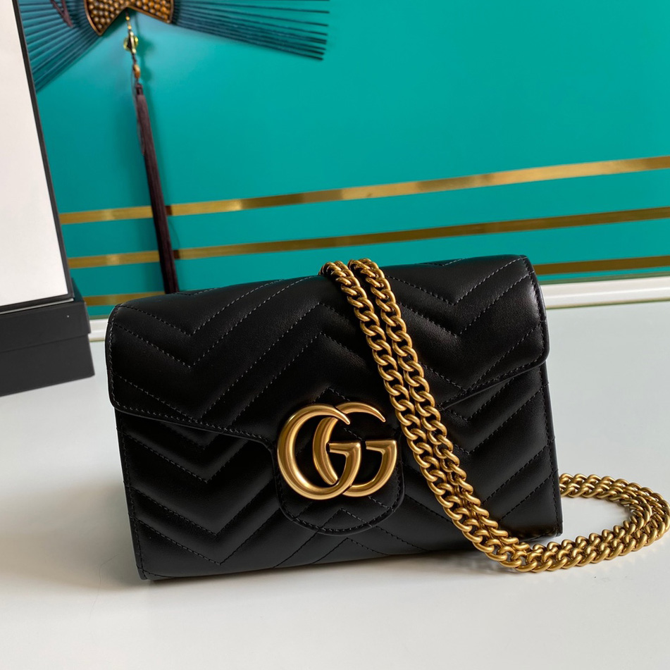 Gucci Leather Shoulder Bag(20-13-6cm)   474575 - DopestKickz