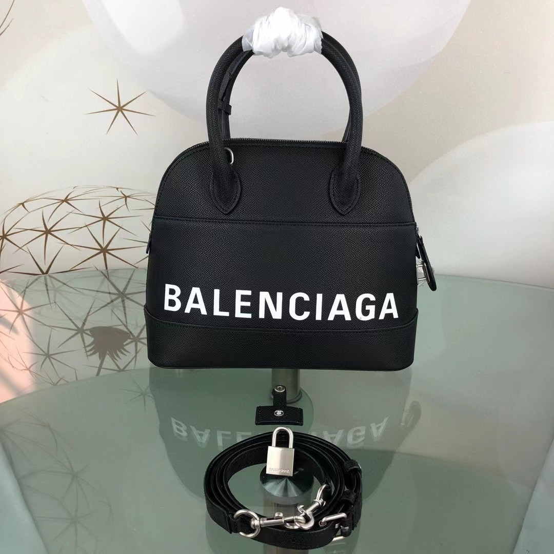 Balenciaga Women's Ville Small Handbag In Black/White (19-21-8cm) - DopestKickz