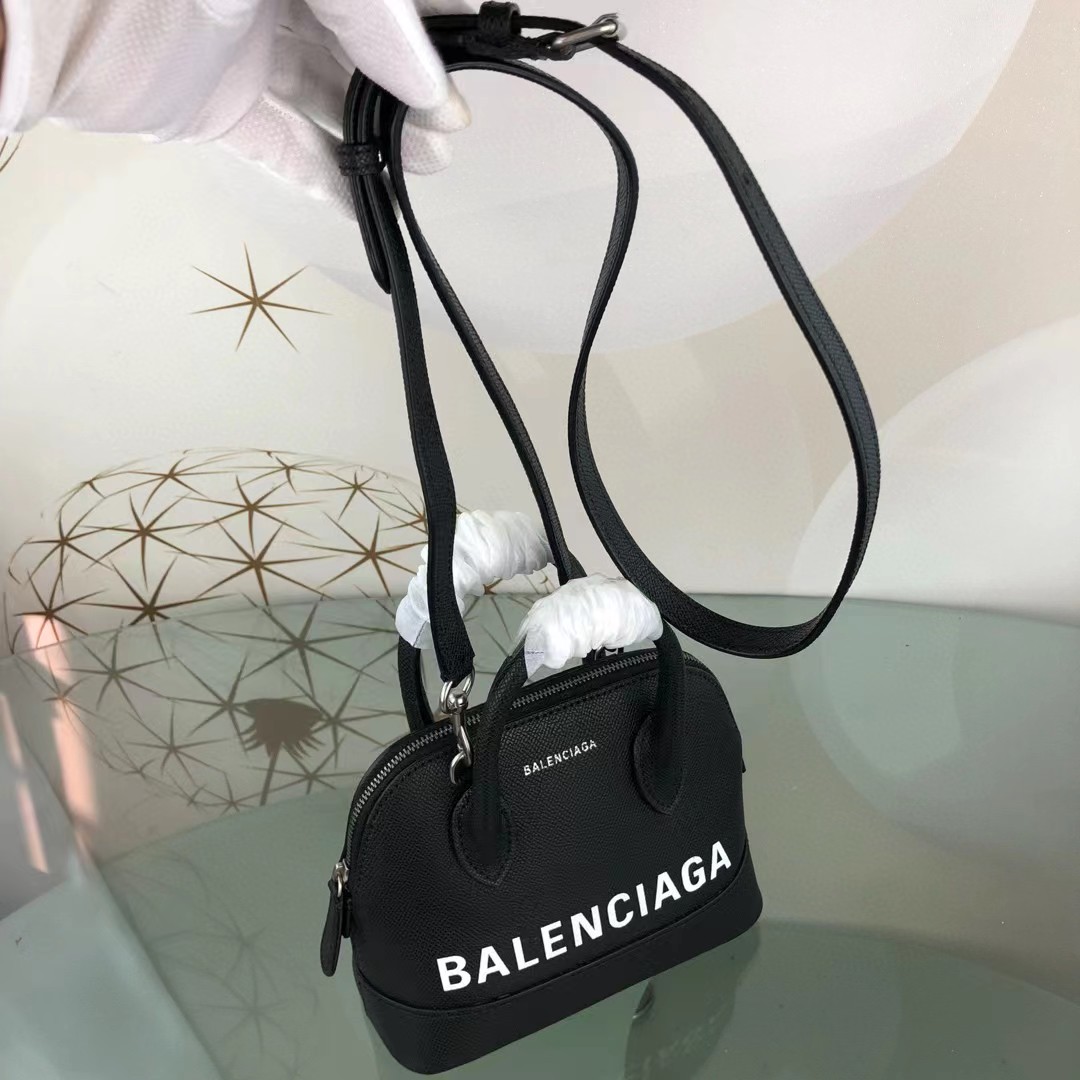 Balenciaga Women's Ville Small Handbag In Black/White (19-21-8cm) - DopestKickz