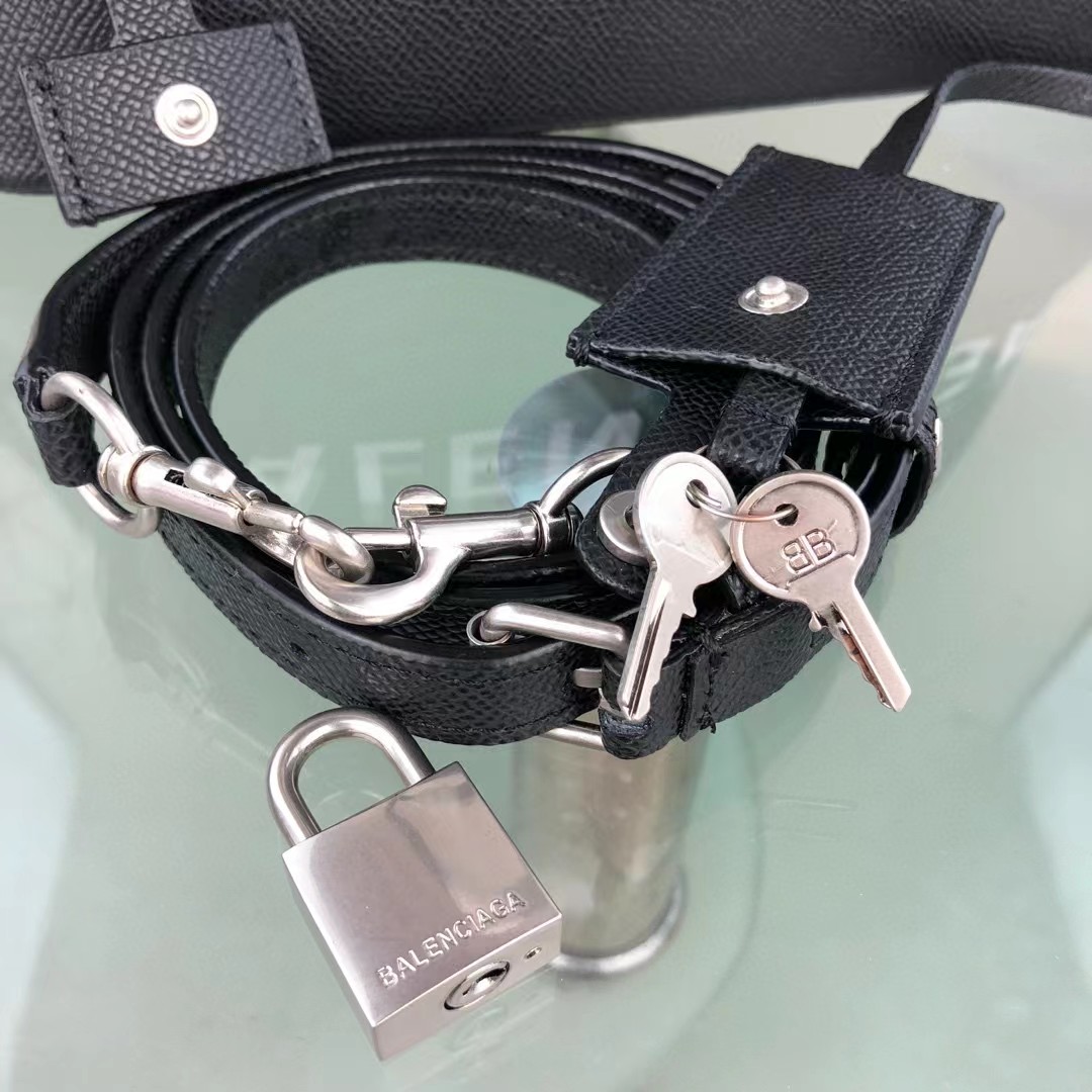 Balenciaga Women's Ville Small Handbag In Black/White (19-21-8cm) - DopestKickz