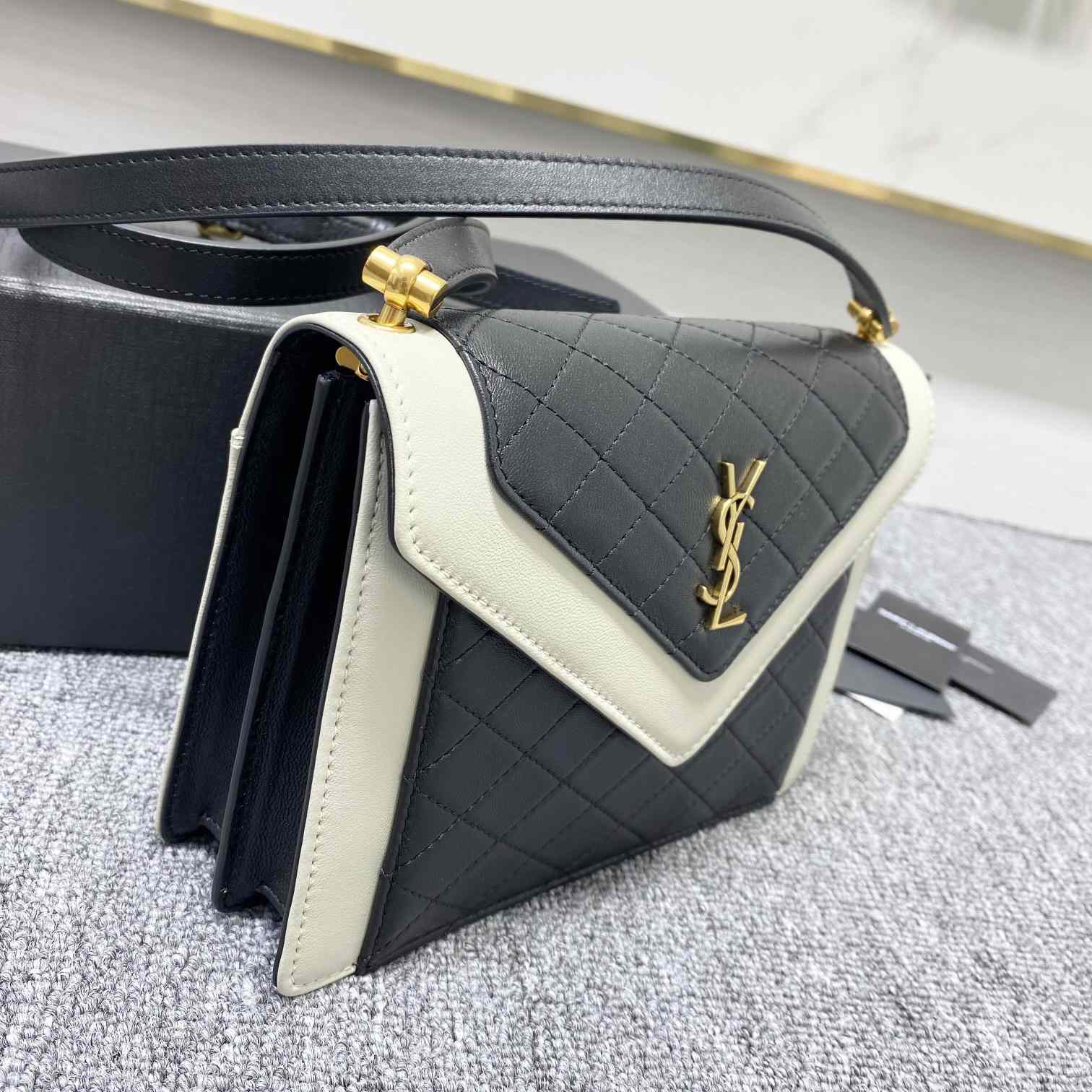 Saint Laurent Gaby Mini Satchel In Quilted Lambskin - DopestKickz