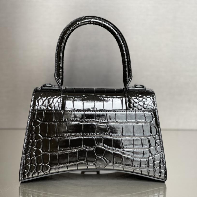 Balenciaga Degrade Crocodile Embossed Hourglass Small Crossbody Bag(23-10-24cm) - DopestKickz