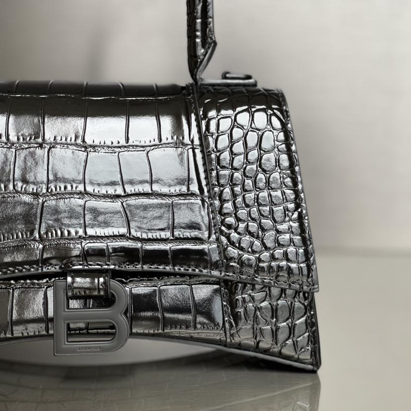 Balenciaga Degrade Crocodile Embossed Hourglass Small Crossbody Bag(23-10-24cm) - DopestKickz