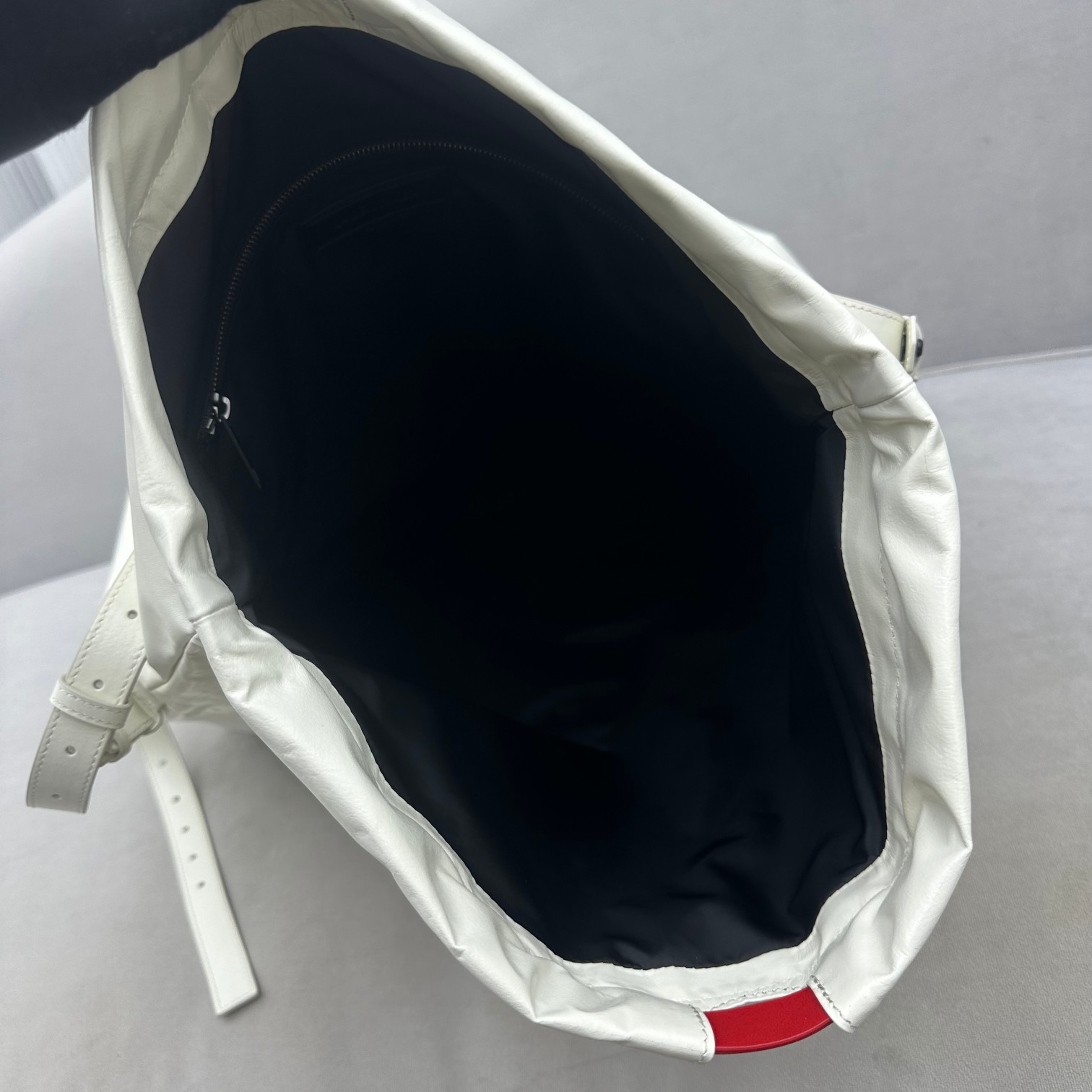 Balenciaga Trash Bag Large Pouch In White(37-40-52cm) - DopestKickz