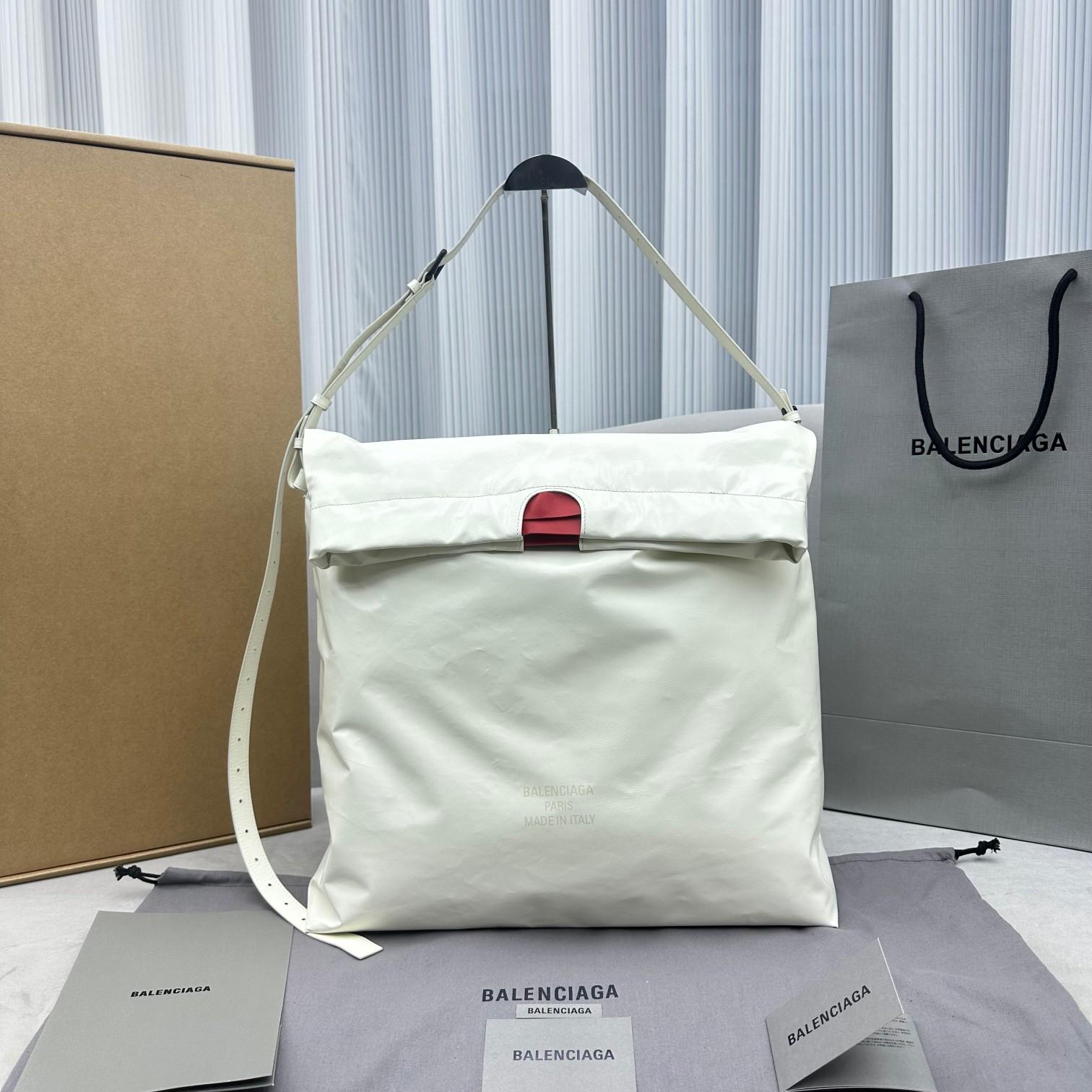 Balenciaga Trash Bag Large Pouch In White(37-40-52cm) - DopestKickz