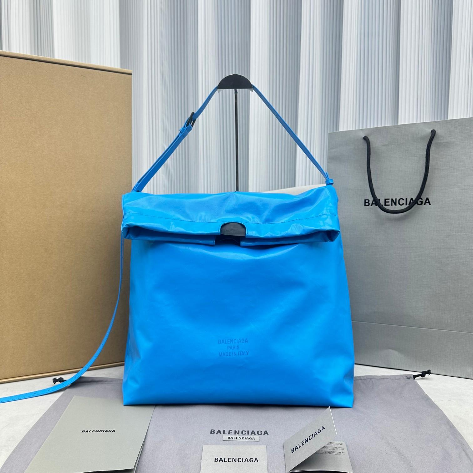 Balenciaga Trash Bag Large Pouch In Blue(37-40-52cm) - DopestKickz