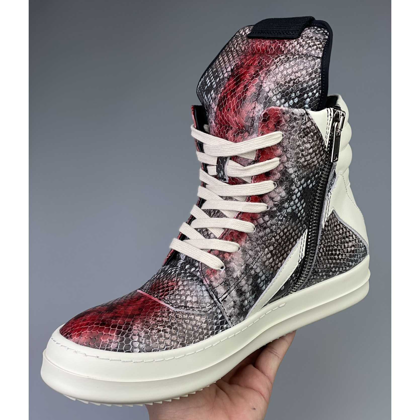 Rick Owens Geobasket High Top Sneakers - DopestKickz