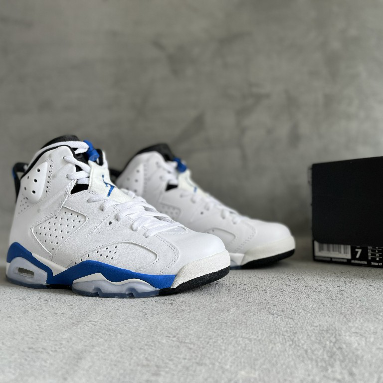 Air Jordan 6 Retro “Sport Blue” Sneaker     384664-107 - DopestKickz