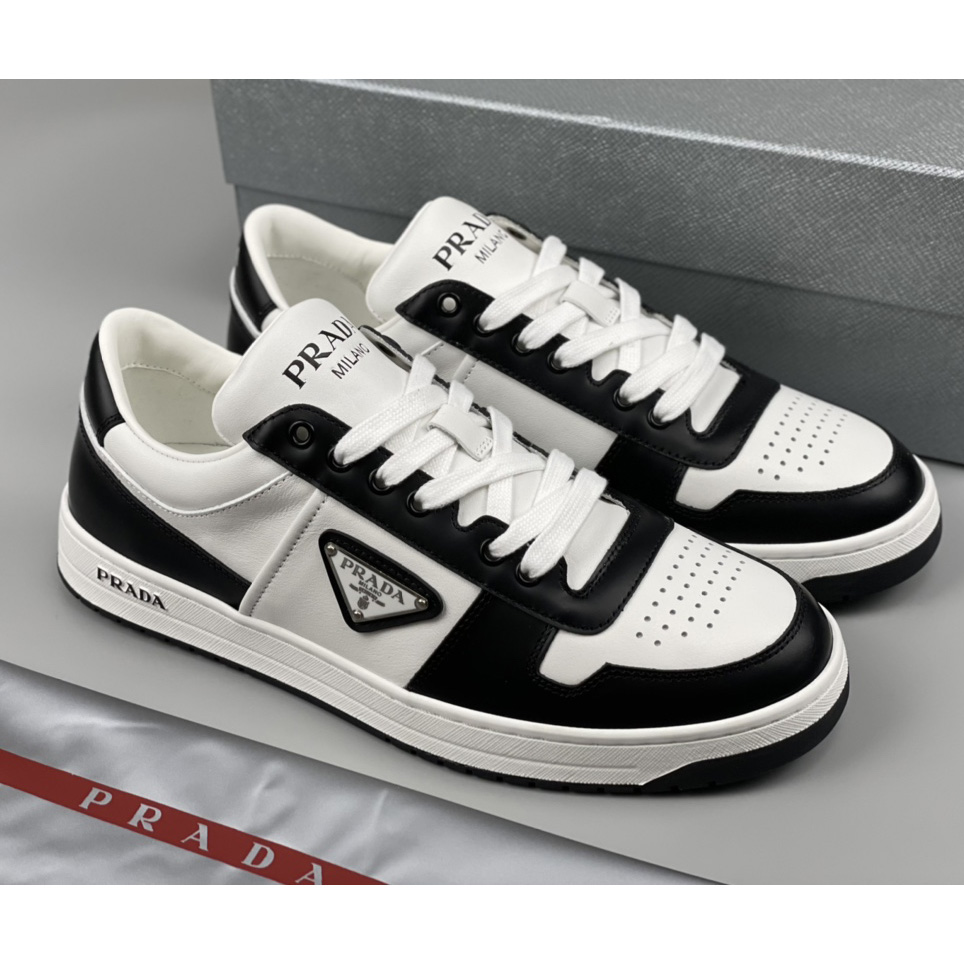 Prada Downtown Leather Sneakers - DopestKickz