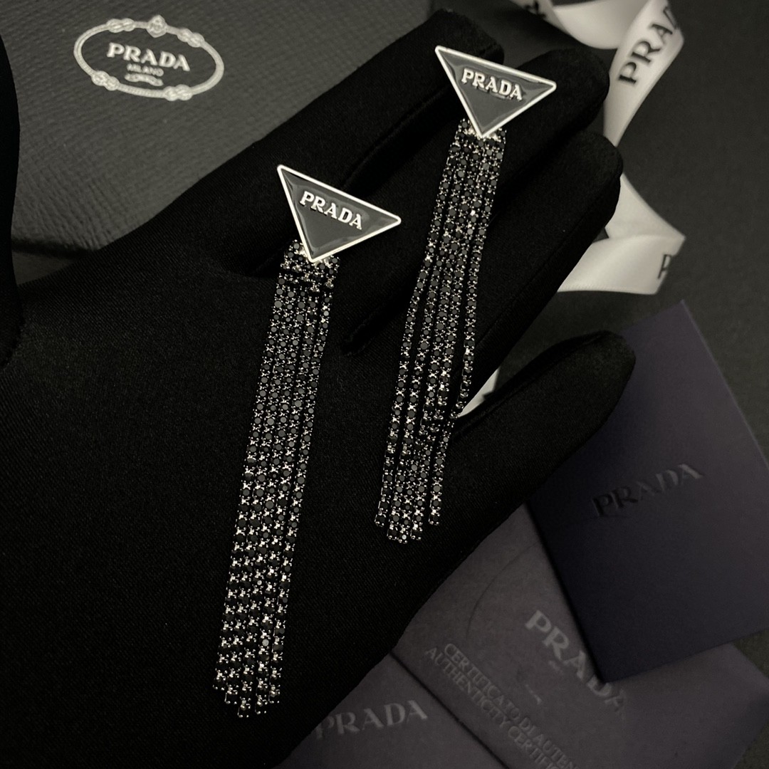 Prada Symbole Drop Earrings - DopestKickz