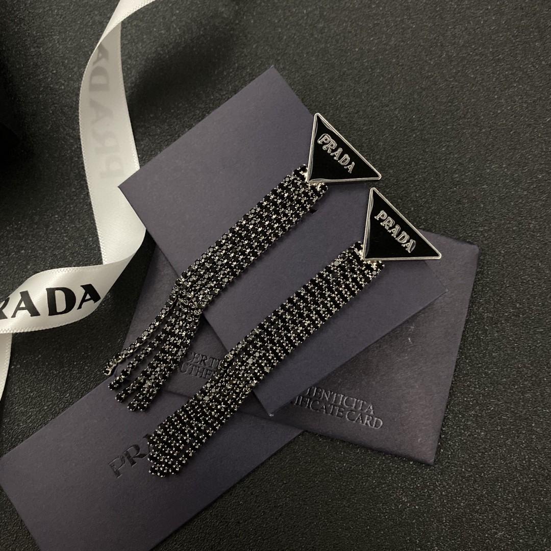 Prada Symbole Drop Earrings - DopestKickz