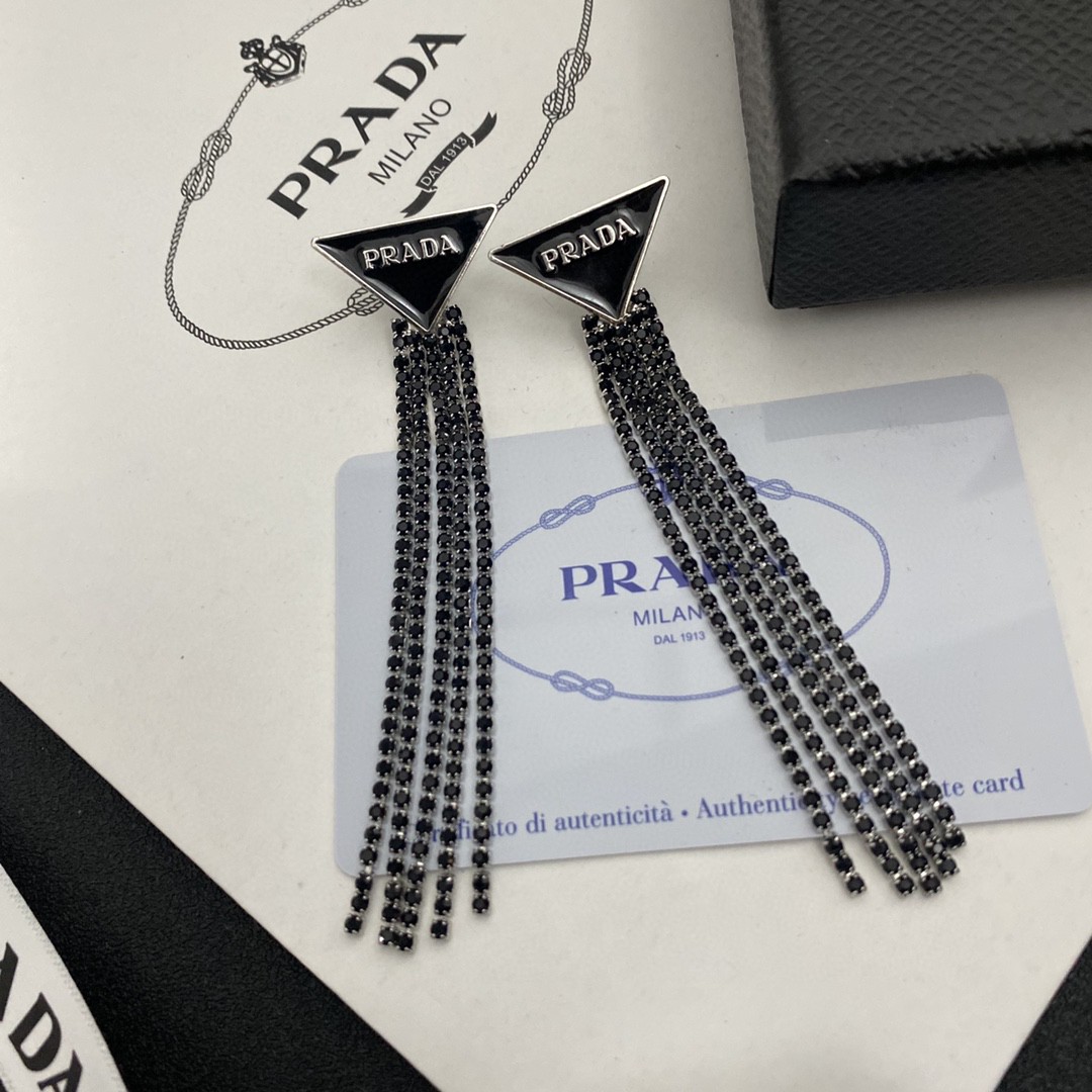 Prada Symbole Drop Earrings - DopestKickz