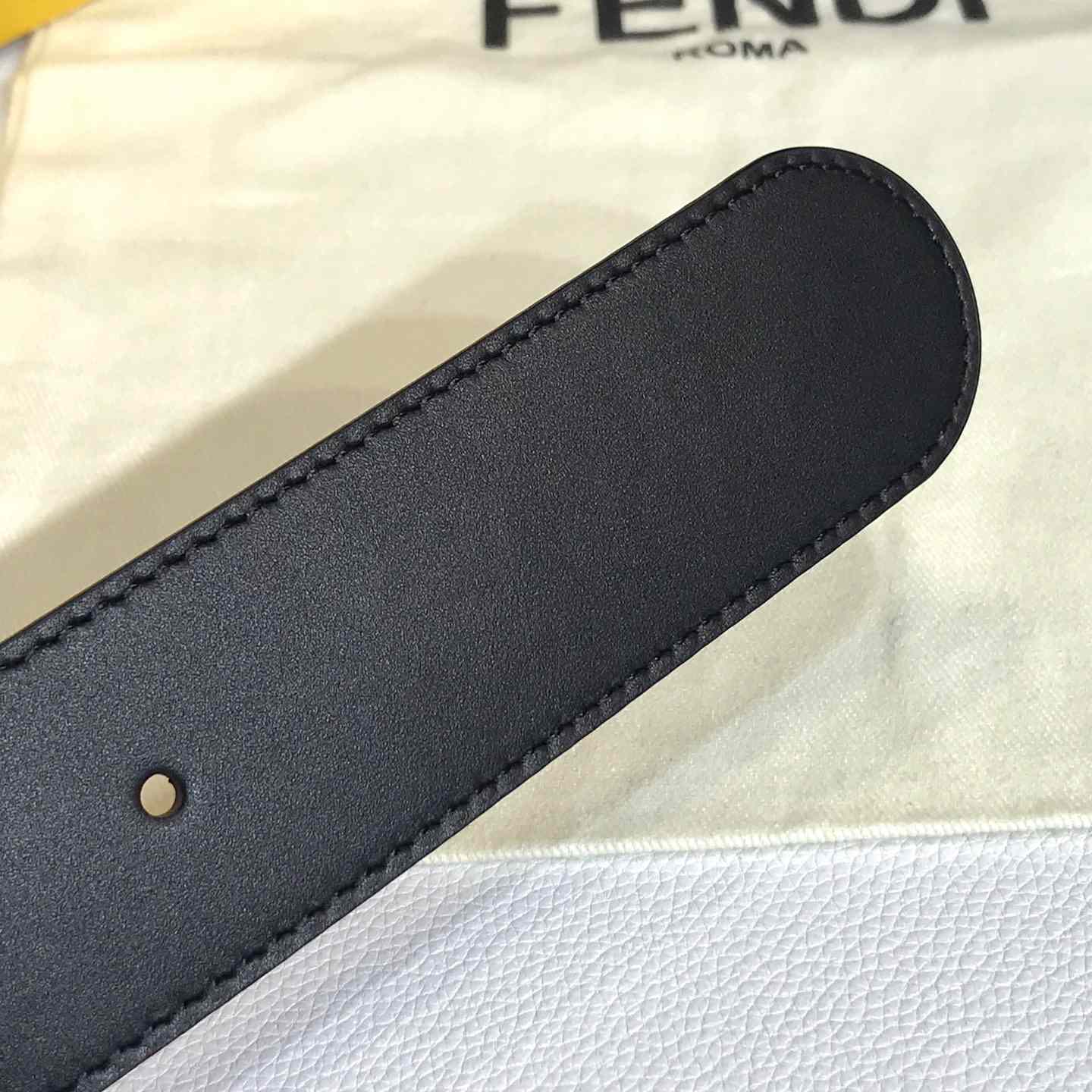 Fendi Black Leather Belt - DopestKickz