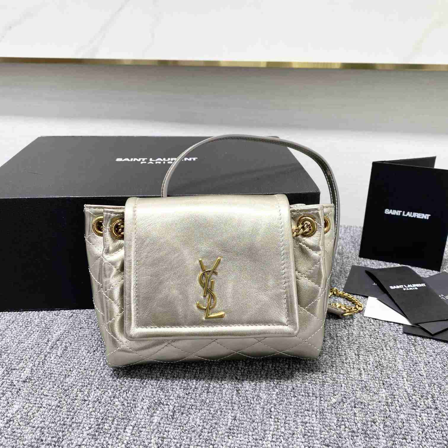 Saint Laurent Mini Nolita In Lambskin - DopestKickz